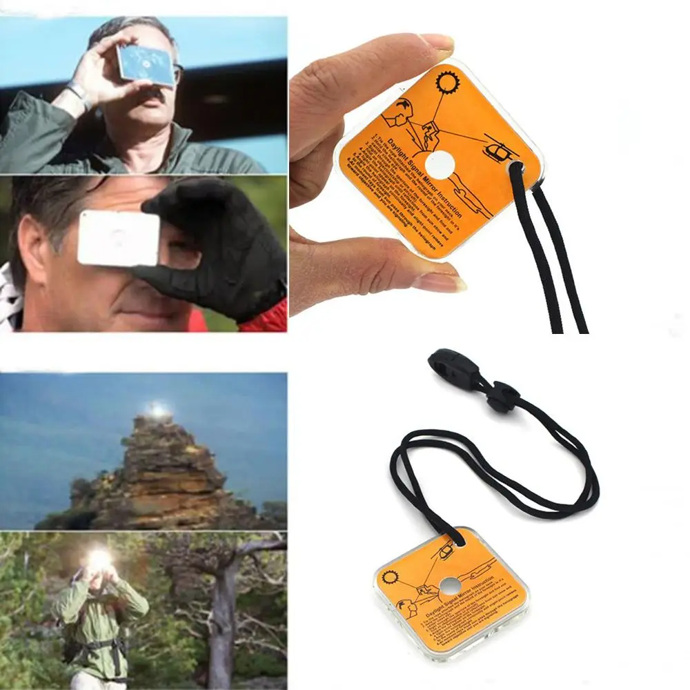 Signal Mirror Rescue - Outdoor Survival Reflective Signal Mirror for