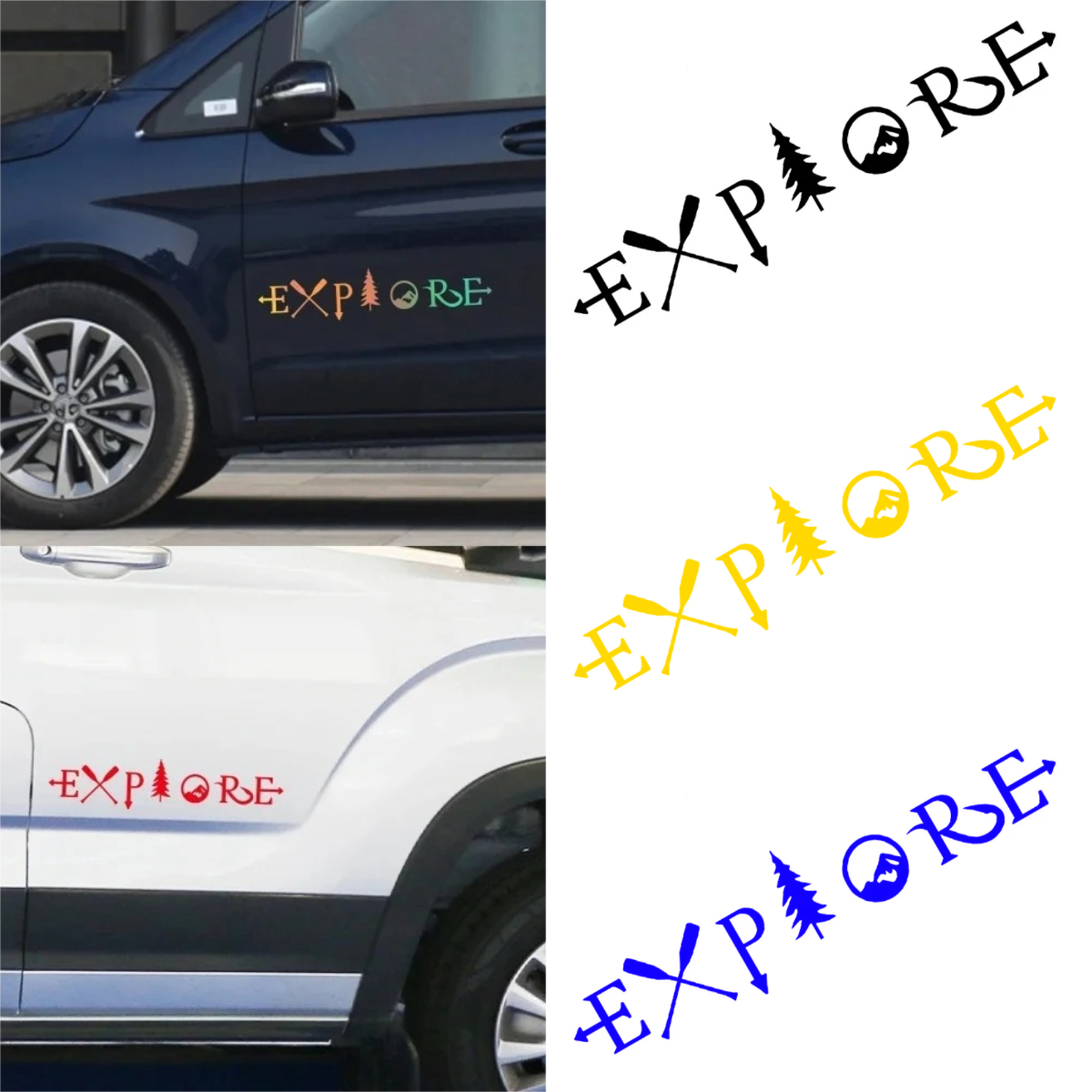 Outdoor Adventure Rv - Explore Waterproof Pvc Car Stickers for