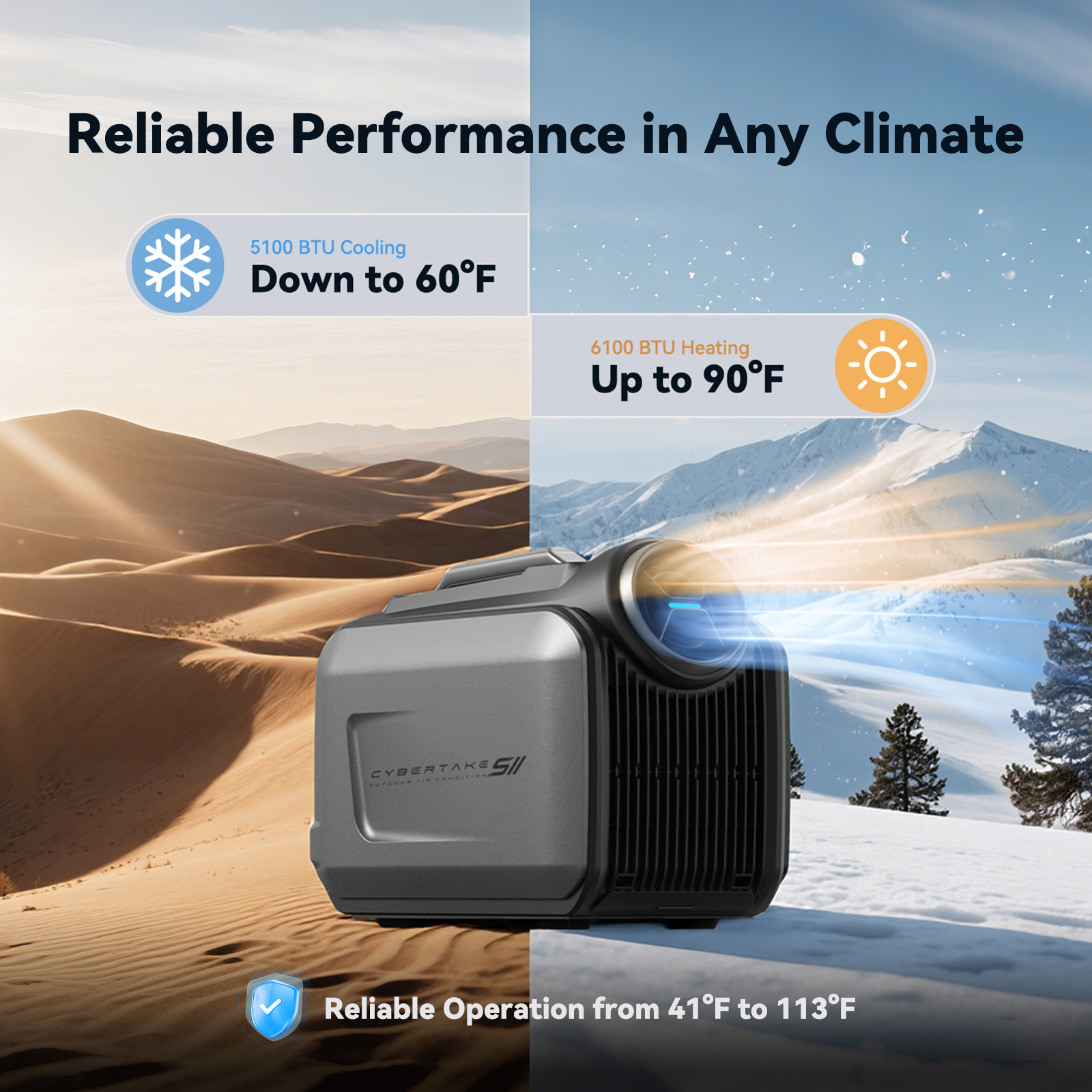 Outdoor Adventure Rv - CYBERTAKE S2 Pro Portable Air Conditioner,