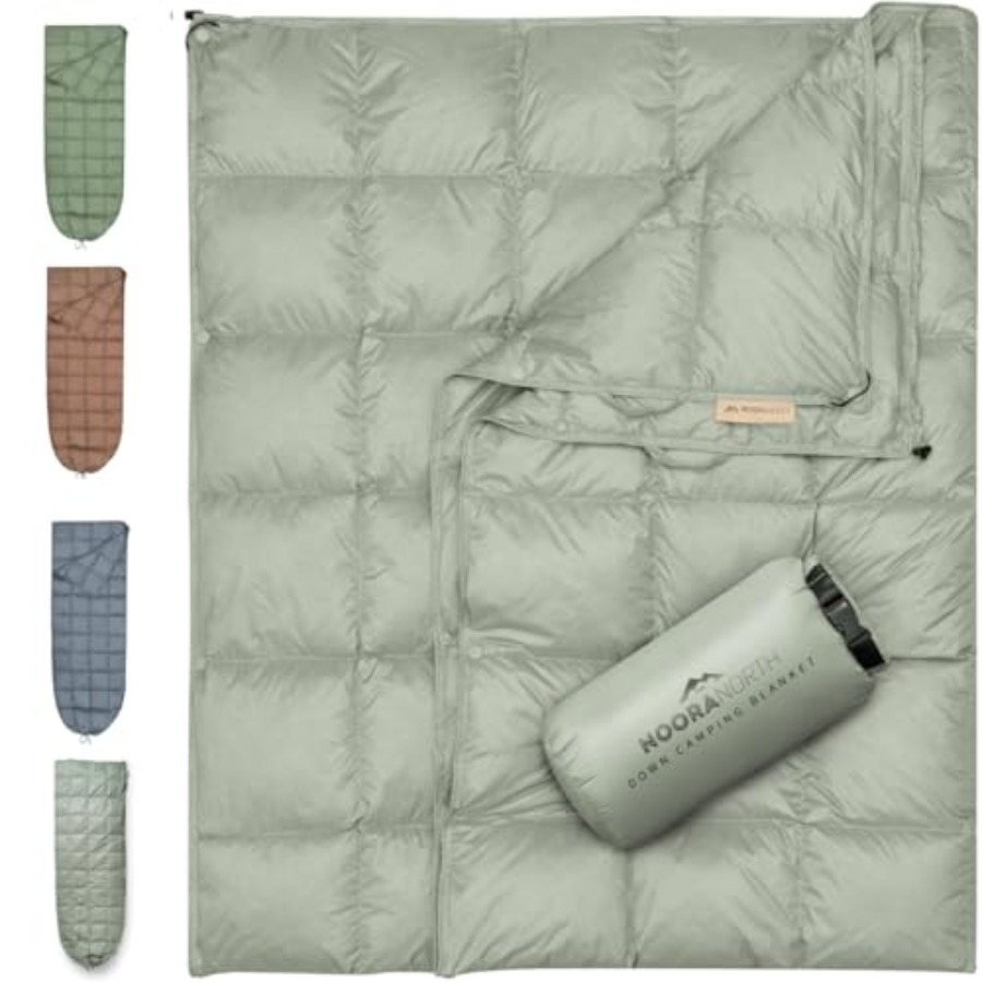 Outdoor Adventure Quilt - Down Camping Blanket with Footbox Lightweight