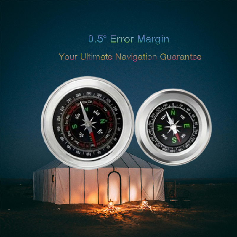 Outdoor Adventure Camp - Tactical Survival Compass - Ultra-Lightweight, Waterproof,High-Accuracy