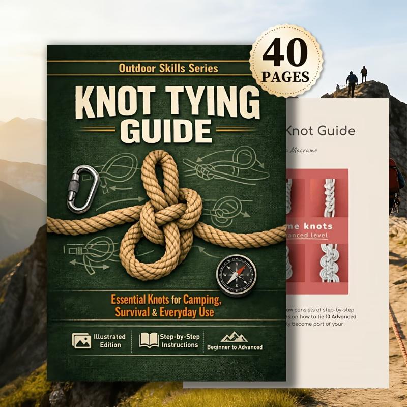 Essential Knot Tying Guide Boo - مراجعة Outdoor Adventure Camp وسعره