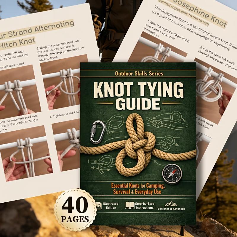 Essential Knot Tying Guide Boo - مراجعة Outdoor Adventure Camp وسعره