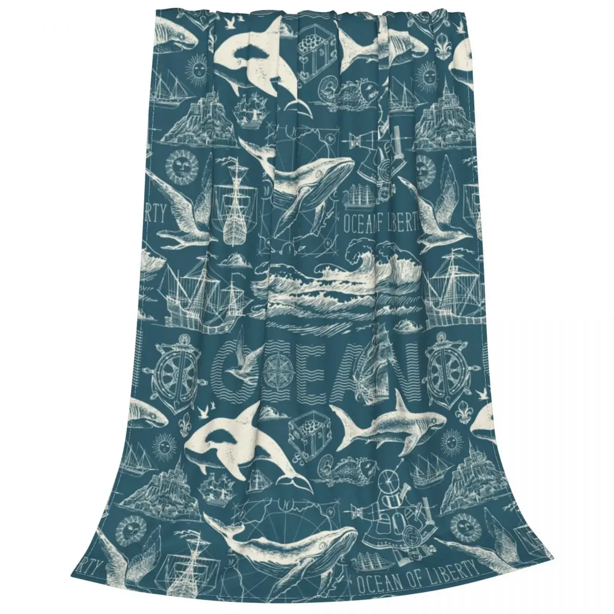 Retro Sailboats Coral Fleece P - مراجعة Outdoor Adventure Quilt وسعره