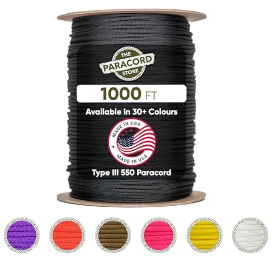 Type III 550 Paracord - 1000 F - مراجعة Paracord 550 Feet وسعره