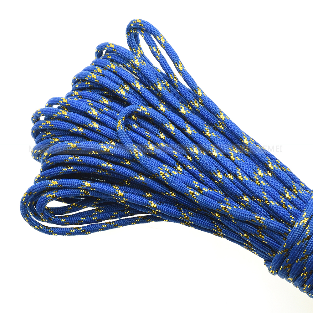 1pcs New Gold Silver Cord 550  - مراجعة Paracord 550 Feet وسعره