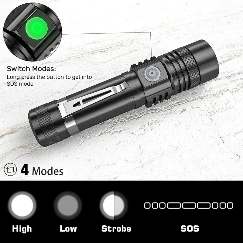 T6 LED Rechargeable Flashlight - مراجعة Outdoor Adventure Camp وسعره