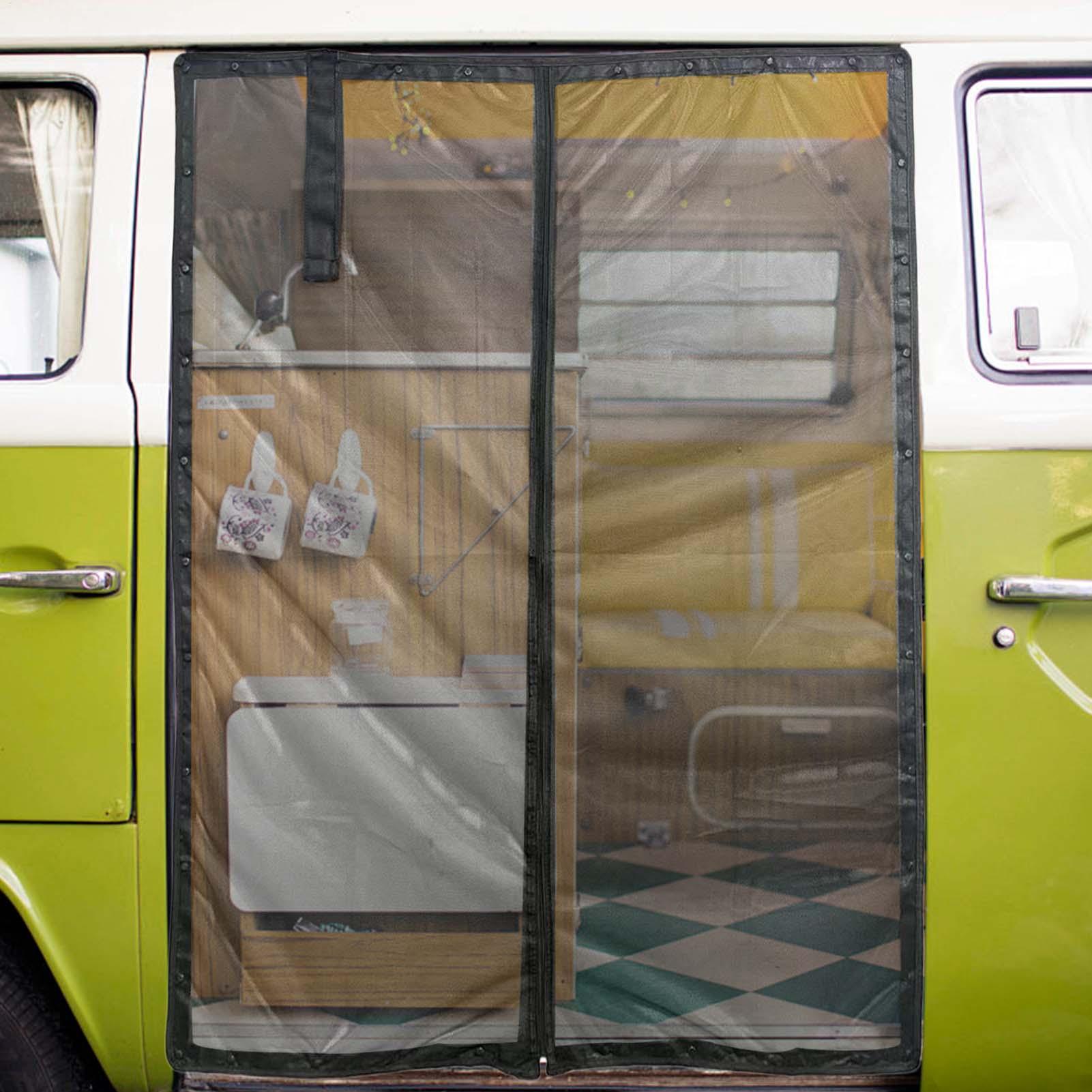 RV Door Screen Fly-Proof Magne - مراجعة Outdoor Adventure Rv وسعره
