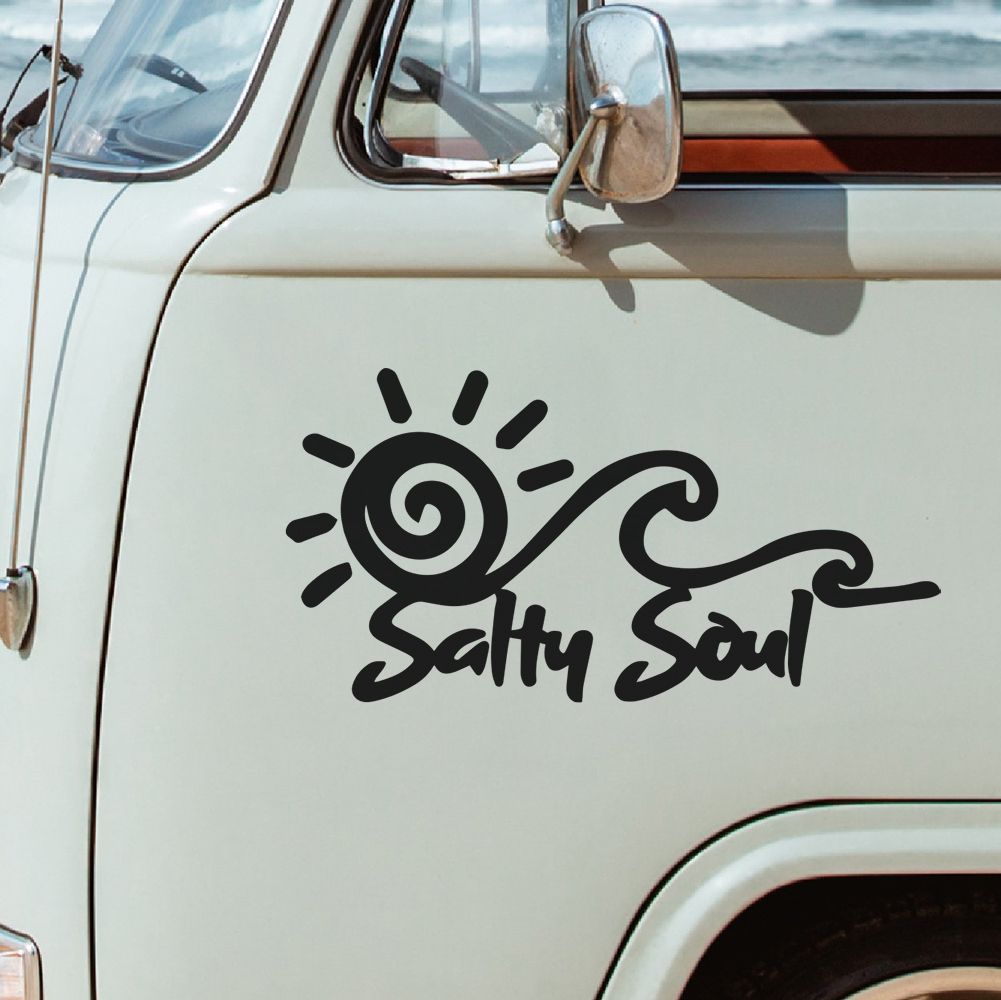 Salty Soul Sun Wave Vinyl Stic - مراجعة Outdoor Adventure Rv وسعره