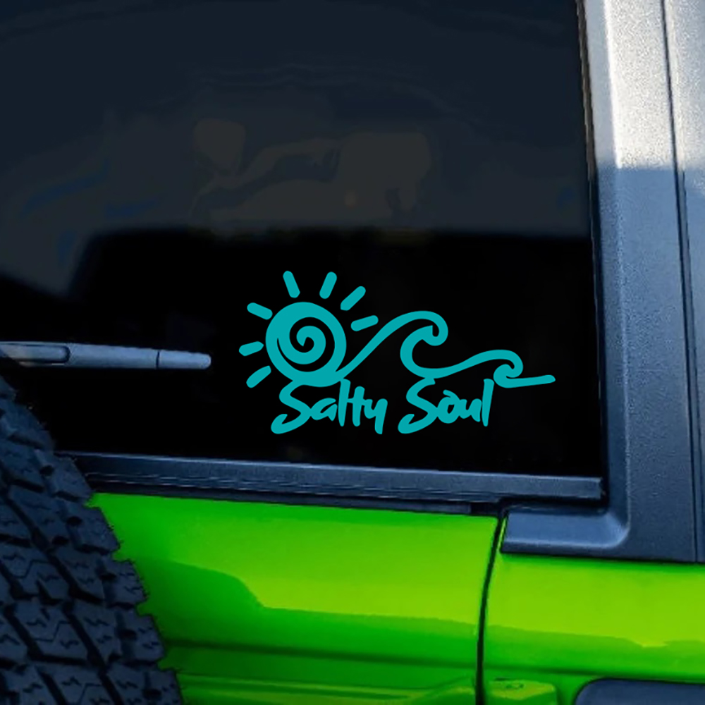 Salty Soul Sun Wave Vinyl Stic - مراجعة Outdoor Adventure Rv وسعره