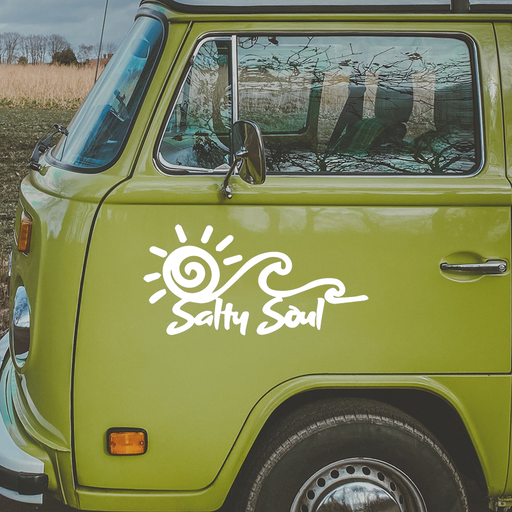 Salty Soul Sun Wave Vinyl Stic - مراجعة Outdoor Adventure Rv وسعره