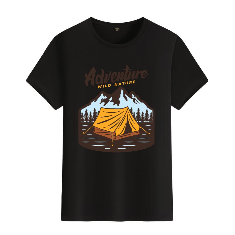 Men's Black Round-Neck Short-S - مراجعة Outdoor Adventure Outfit وسعره