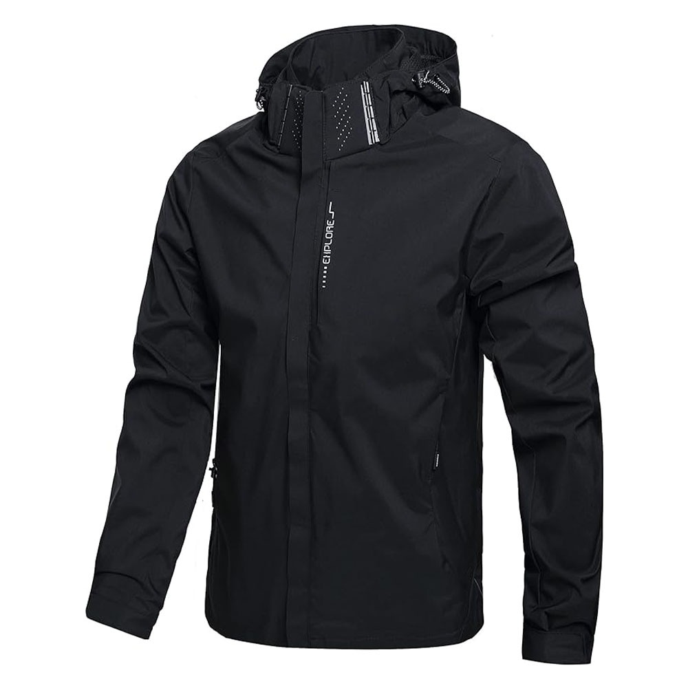 Men's Waterproof Rain Jacket L - مراجعة Outdoor Adventure Hat وسعره