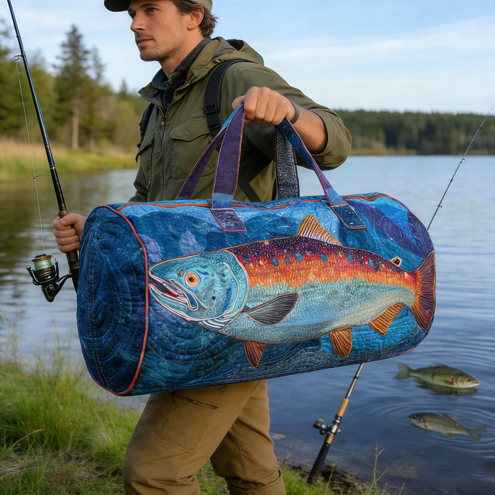 Trendy Handmade Quilted Fishin - مراجعة Outdoor Adventure Quilt وسعره