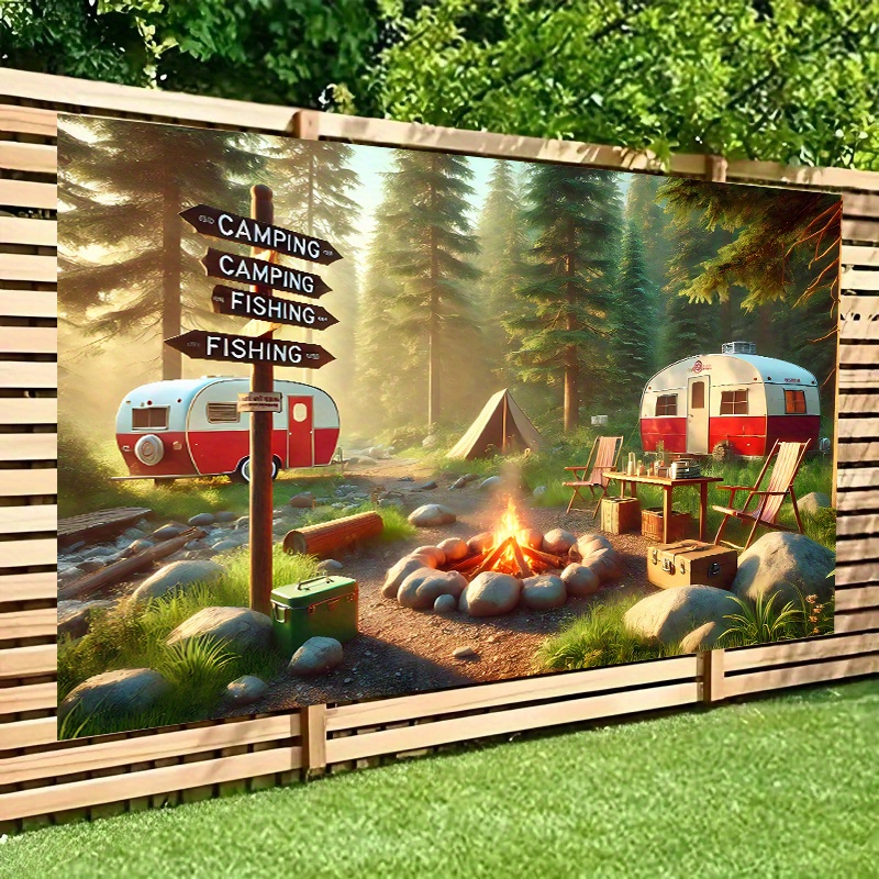 Camping RV Trailer Tapestry Ou - مراجعة Outdoor Adventure Rv وسعره