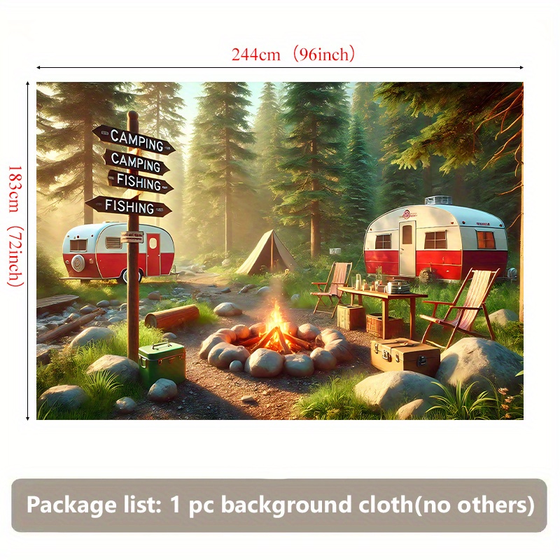 Camping RV Trailer Tapestry Ou - مراجعة Outdoor Adventure Rv وسعره