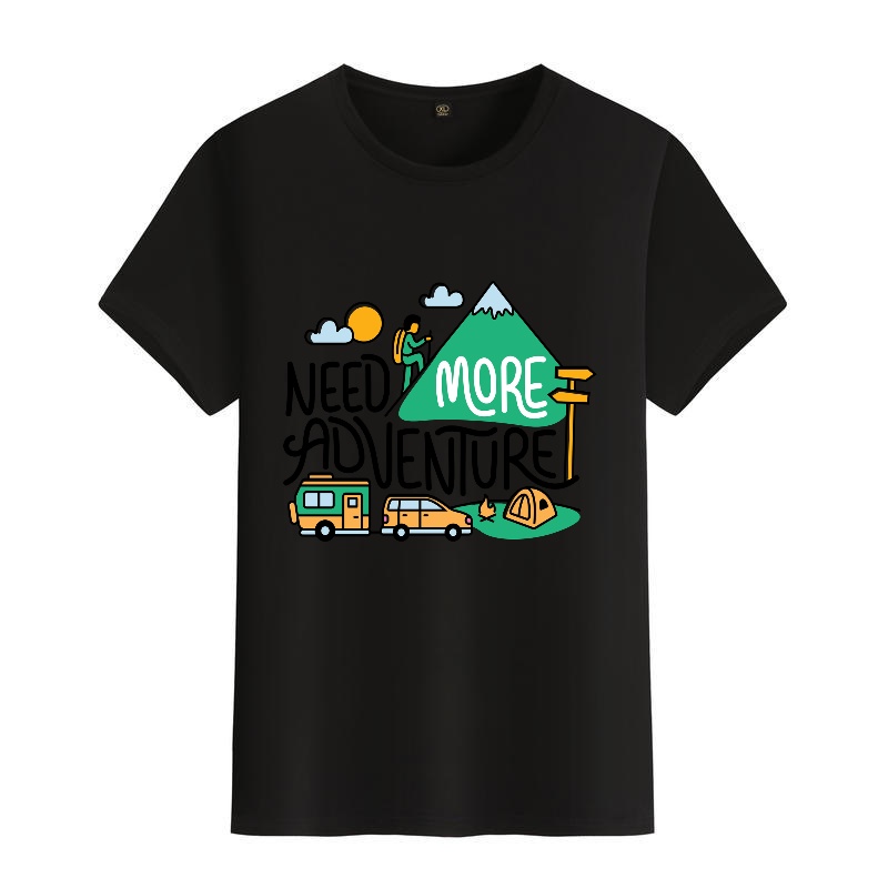 Men's Black Round-Neck Short-S - مراجعة Outdoor Adventure Outfit وسعره