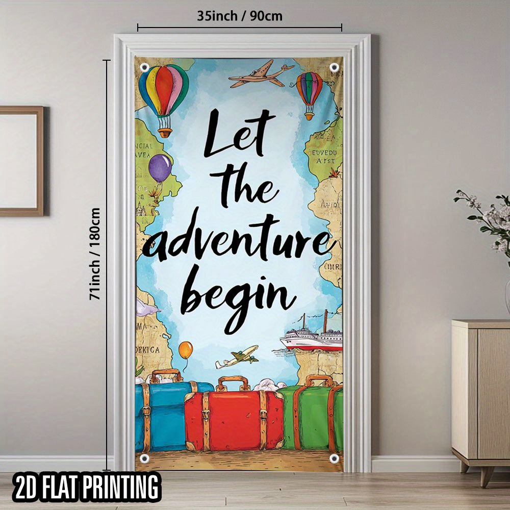 2D door curtain, 1 piece. An o - مراجعة Outdoor Adventure Birthday Party وسعره