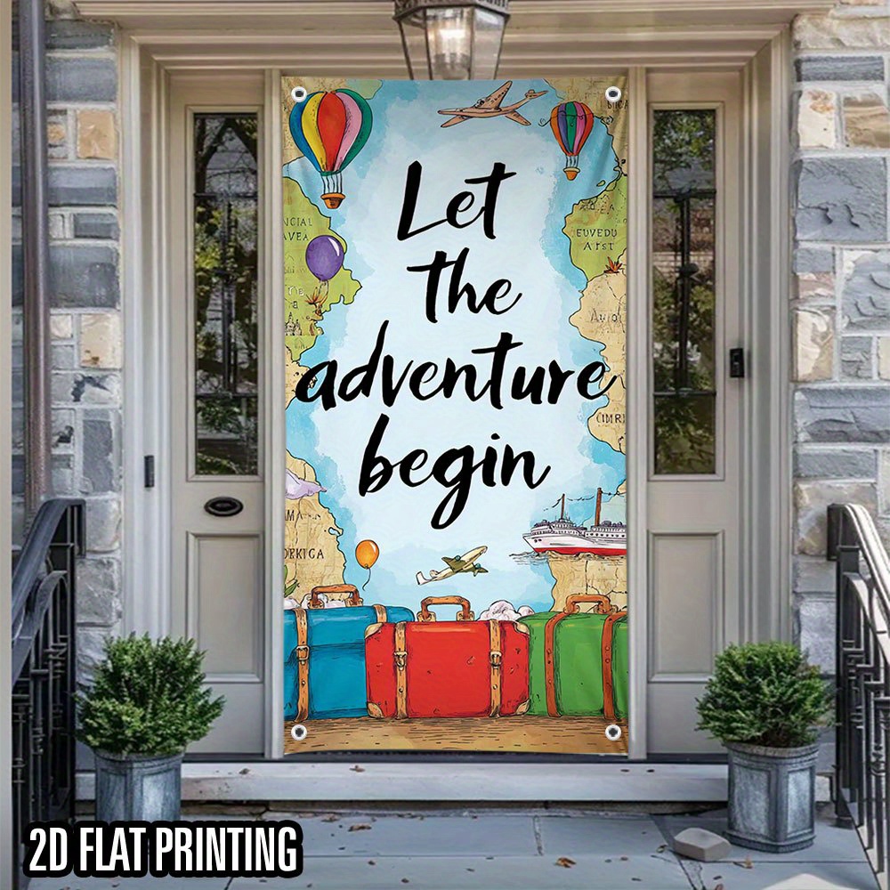 2D door curtain, 1 piece. An o - مراجعة Outdoor Adventure Birthday Party وسعره