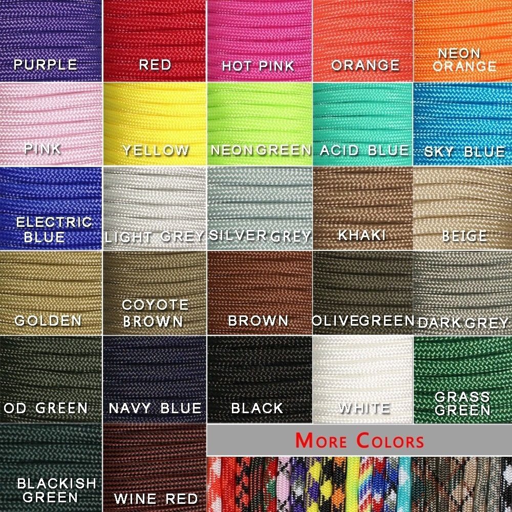 1pcs 550 Paracord Parachute Co - مراجعة Paracord 550 Feet وسعره