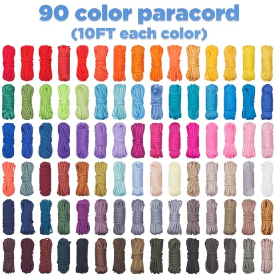 90 Colors Paracord 550 - 10 Fe - مراجعة Paracord 550 Feet وسعره