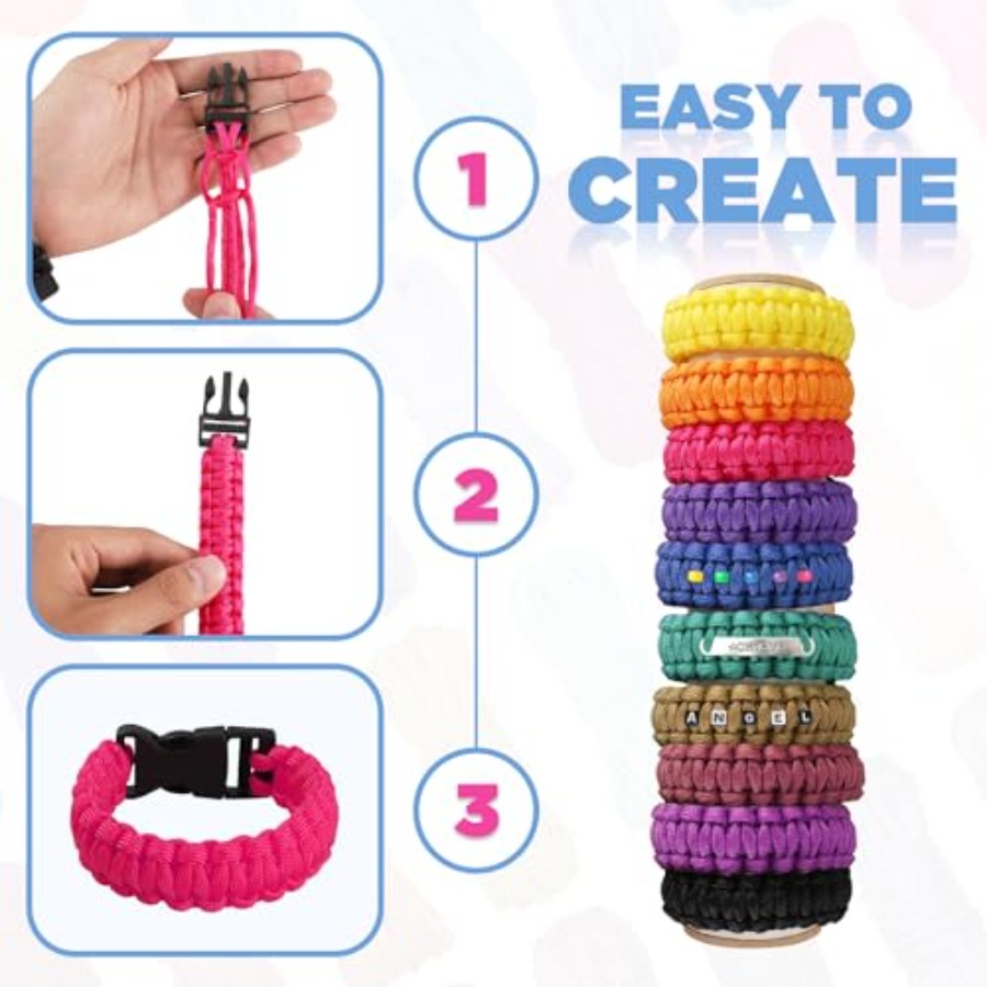 90 Colors Paracord 550 - 10 Fe - مراجعة Paracord 550 Feet وسعره