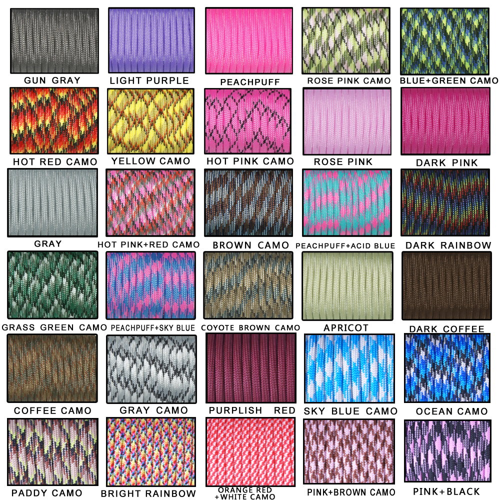 1pcs 100FT 30 Colors 550 Parac - مراجعة Paracord 550 Feet وسعره
