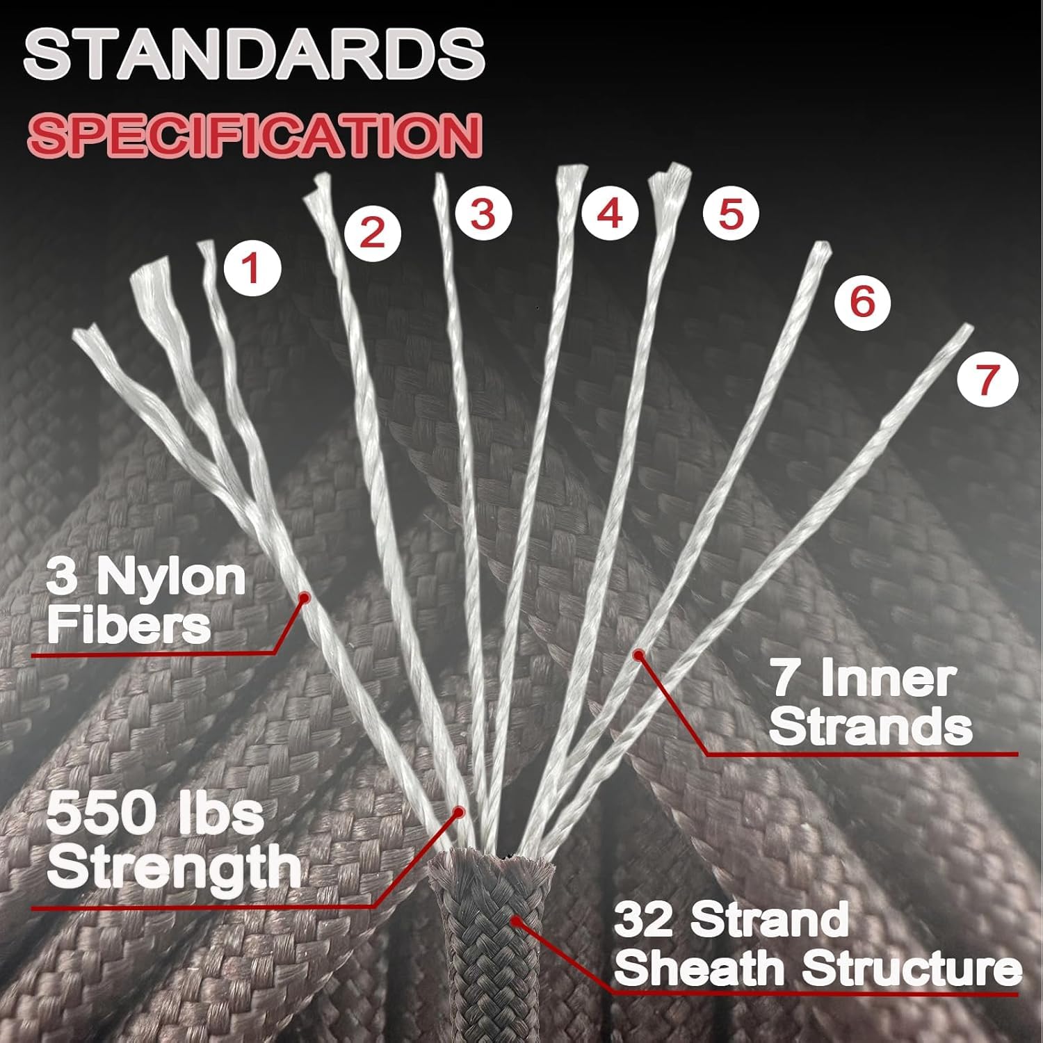 1pcs 100FT 30 Colors 550 Parac - مراجعة Paracord 550 Feet وسعره