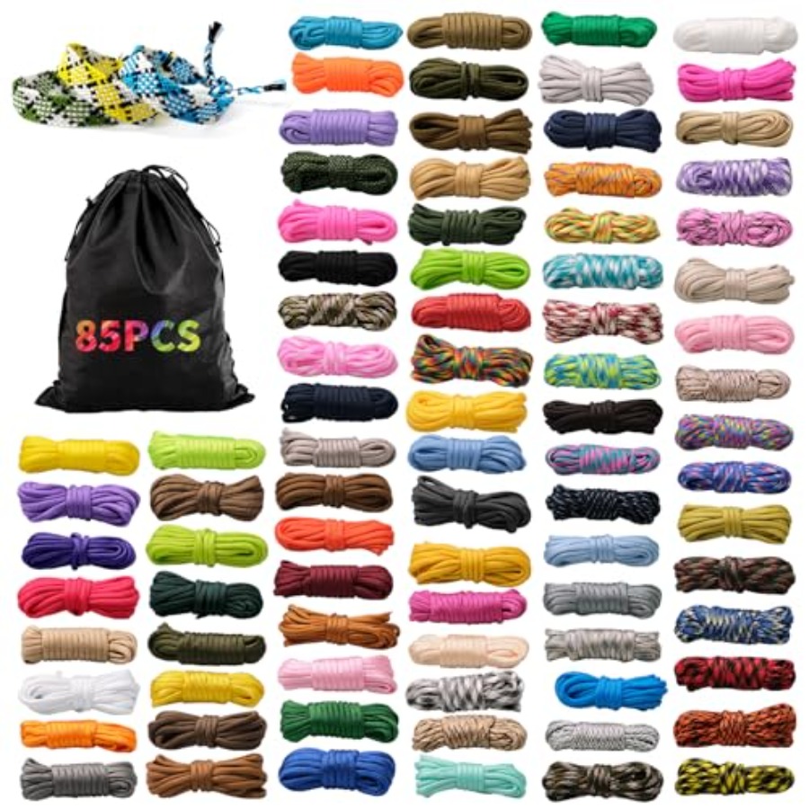 85 Pcs Paracord 550 Combo Kit  - مراجعة Paracord 550 Feet وسعره