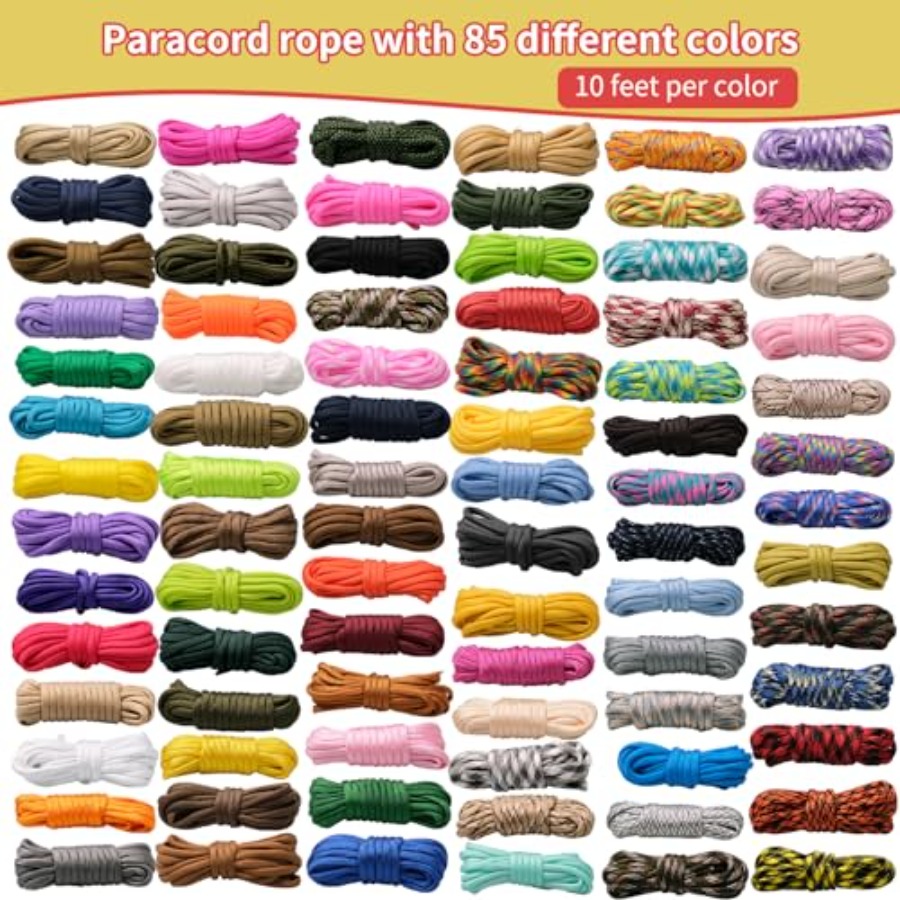 85 Pcs Paracord 550 Combo Kit  - مراجعة Paracord 550 Feet وسعره