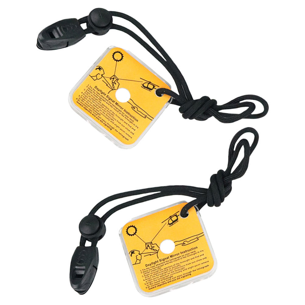 2Pcs Multifunction Outdoor Sig - مراجعة Signal Mirror Rescue وسعره